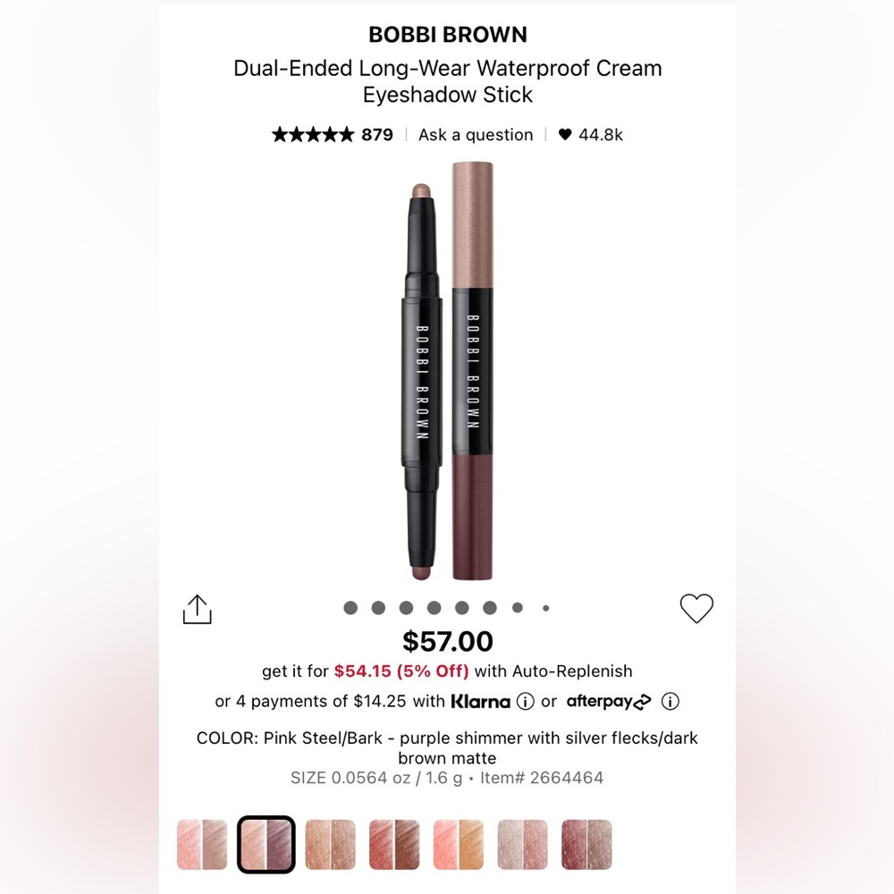 Bobbi Brown Dual-ended Long-wear Waterproof Cream Eyeshadow Stick